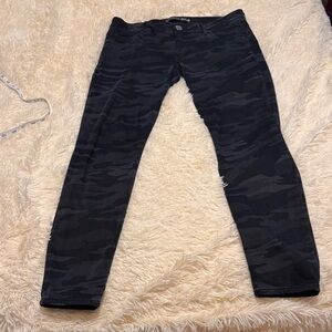 Express Black Camo Skinny Jeans